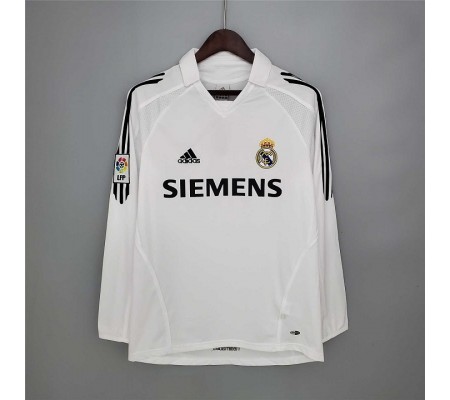 Real Madrid 05/06 Home Long Sleeve Soccer Jersey